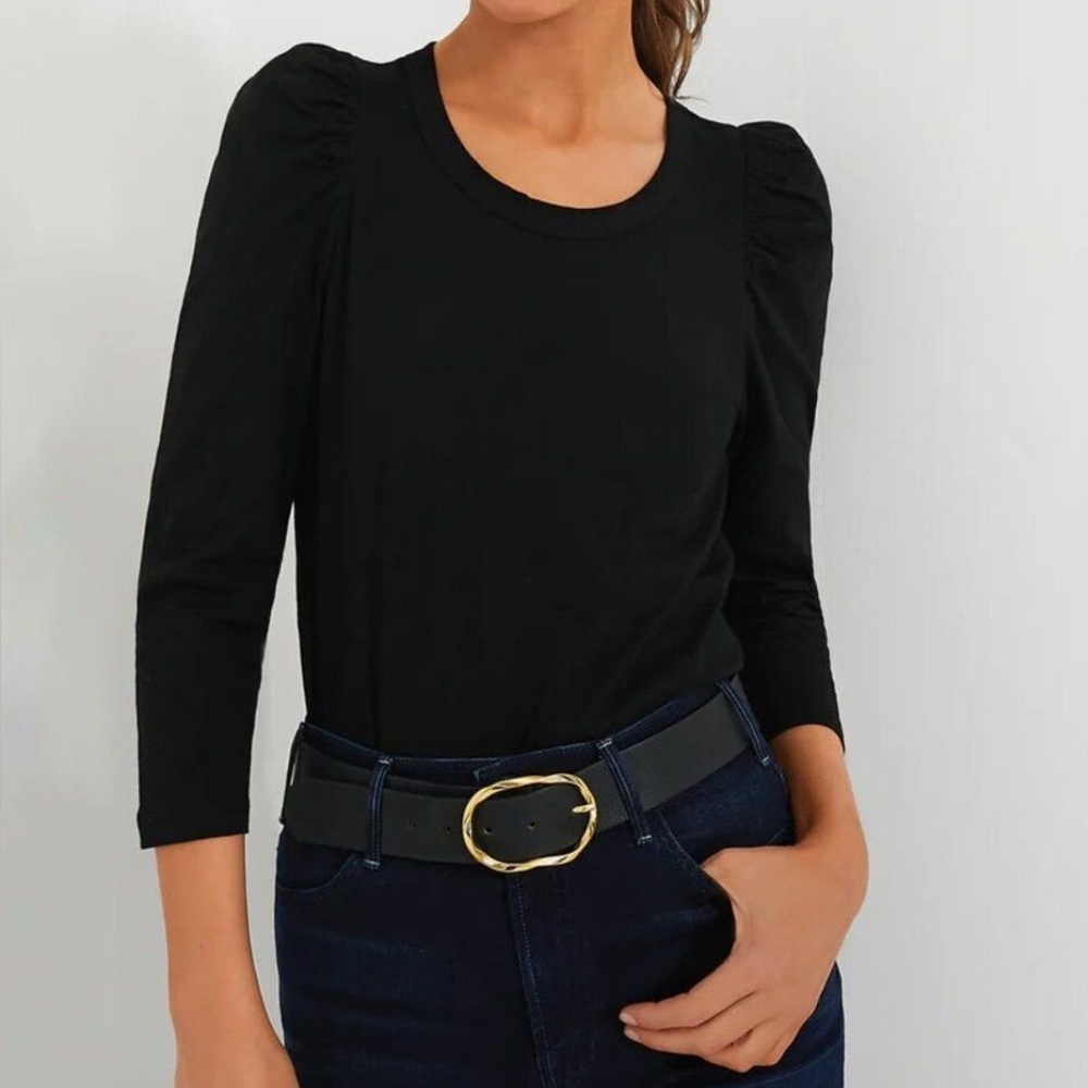 Tuckernuck Pomander Place Vesty Long Sleeve Crewneck Tee in Black‎